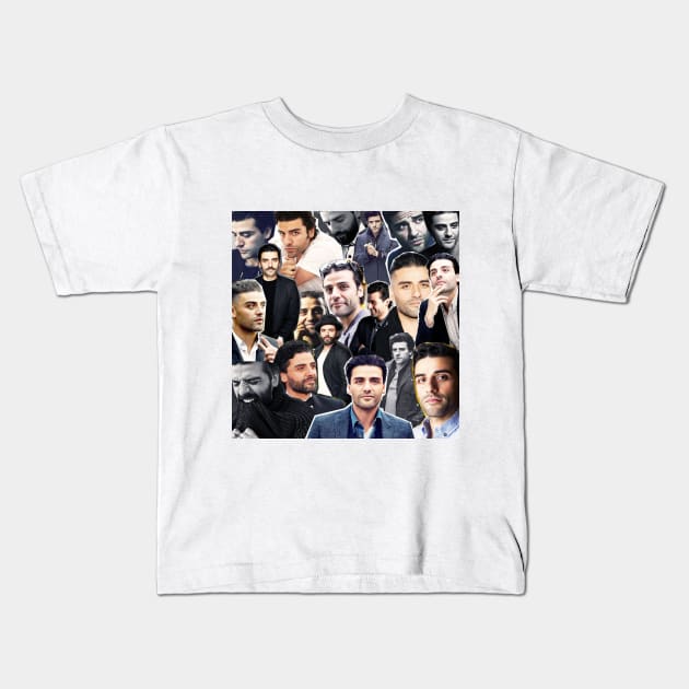 Oscar Isaac Collage Kids T-Shirt by lunalovebad